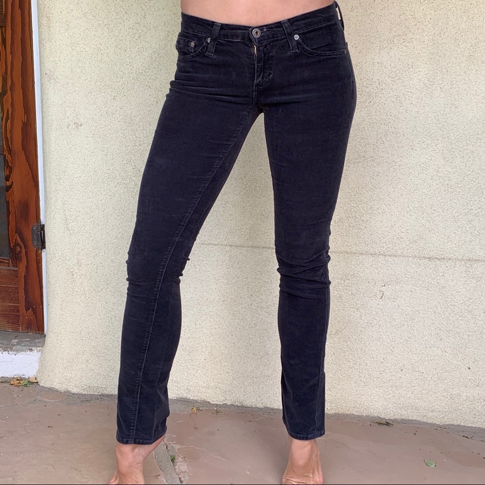 AG “Stevie” Dark Grey Corduroy Pant ~ 26R